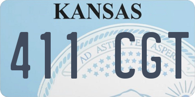 KS license plate 411CGT