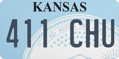 KS license plate 411CHU