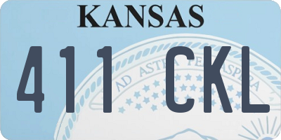KS license plate 411CKL
