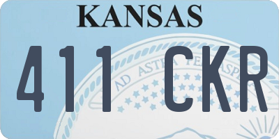 KS license plate 411CKR