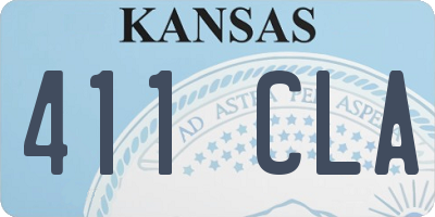 KS license plate 411CLA