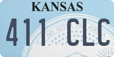 KS license plate 411CLC