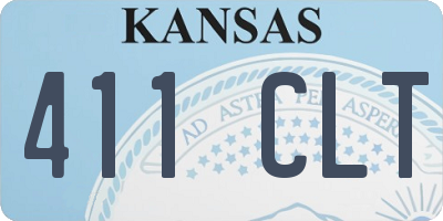 KS license plate 411CLT