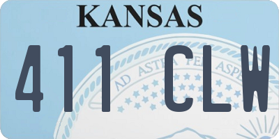 KS license plate 411CLW