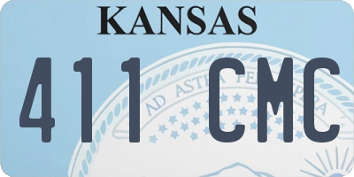 KS license plate 411CMC