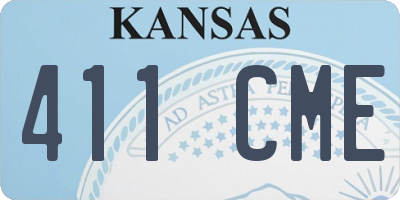 KS license plate 411CME