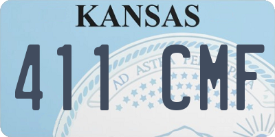 KS license plate 411CMF