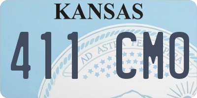 KS license plate 411CMO
