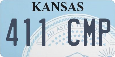KS license plate 411CMP