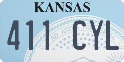 KS license plate 411CYL