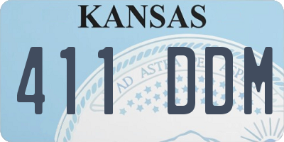 KS license plate 411DDM