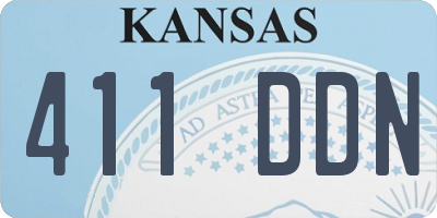 KS license plate 411DDN