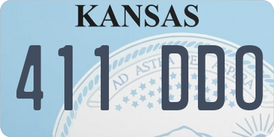 KS license plate 411DDO