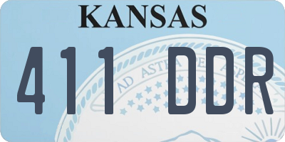 KS license plate 411DDR