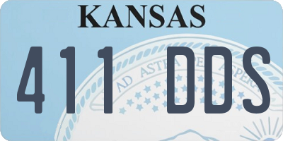 KS license plate 411DDS