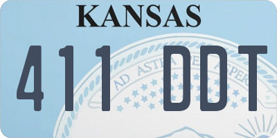 KS license plate 411DDT