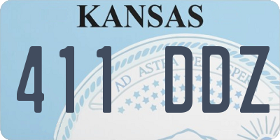 KS license plate 411DDZ
