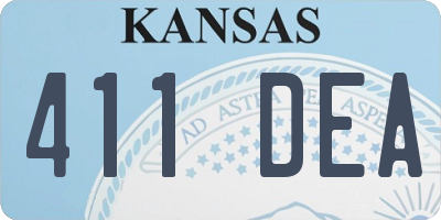 KS license plate 411DEA
