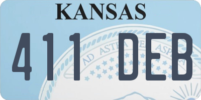 KS license plate 411DEB