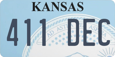 KS license plate 411DEC