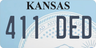KS license plate 411DED
