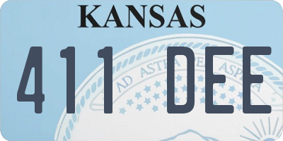 KS license plate 411DEE