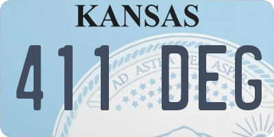 KS license plate 411DEG