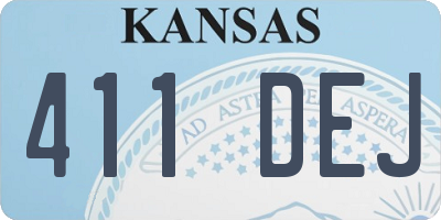 KS license plate 411DEJ