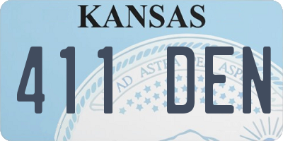 KS license plate 411DEN