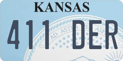 KS license plate 411DER