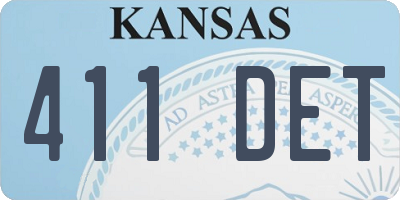 KS license plate 411DET