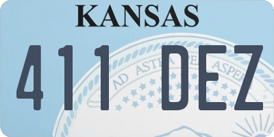 KS license plate 411DEZ