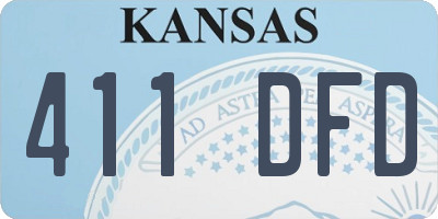 KS license plate 411DFD