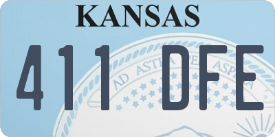 KS license plate 411DFE