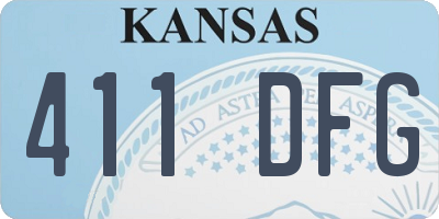 KS license plate 411DFG
