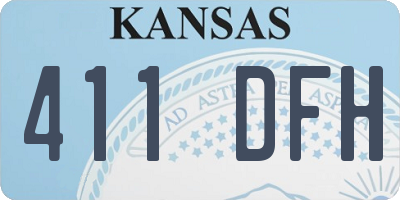 KS license plate 411DFH