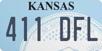 KS license plate 411DFL