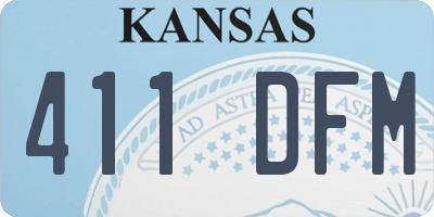 KS license plate 411DFM
