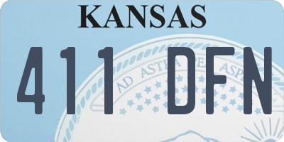 KS license plate 411DFN