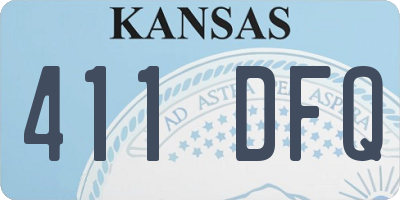 KS license plate 411DFQ