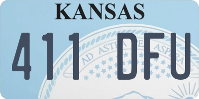KS license plate 411DFU