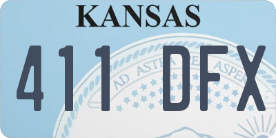 KS license plate 411DFX