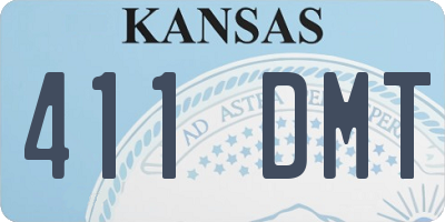 KS license plate 411DMT