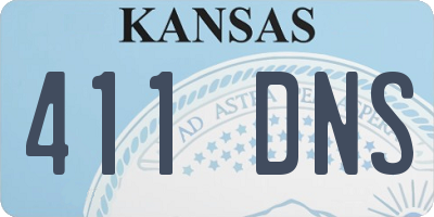 KS license plate 411DNS