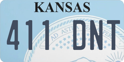 KS license plate 411DNT