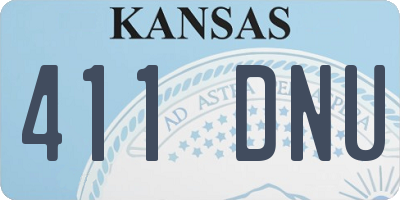 KS license plate 411DNU