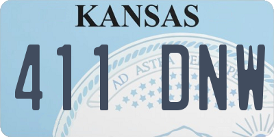 KS license plate 411DNW