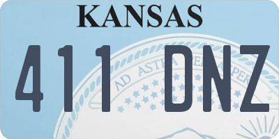 KS license plate 411DNZ