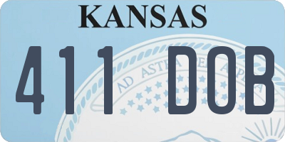 KS license plate 411DOB