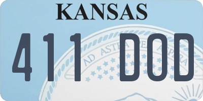 KS license plate 411DOD